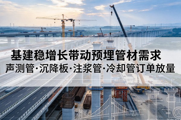 阿城基建稳增长带动预埋监测管材需求，声测管、沉降板、注浆管订单持续放量